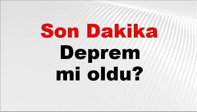 Tekirdağ'da Son Dakika Deprem! Merkez Üssü Neresi?