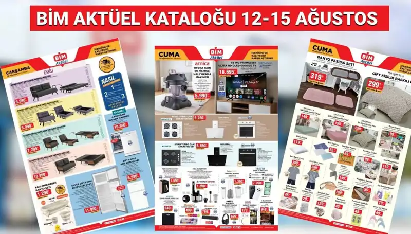 BİM 12-15 Ağustos Aktüel Kataloğu: İlgi Çekici Ürünler Raflarda