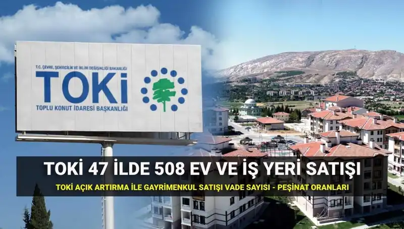 TOKİ 508 Konut ve İş Yeri Satışı: Ülke Genelinde Açık Artırma Detayları